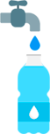 Взять чистую пластиковую или стеклянную бутылку из под питьевой не минерализованной воды, наполнить ее водой до самых краев и плотно закрыть.